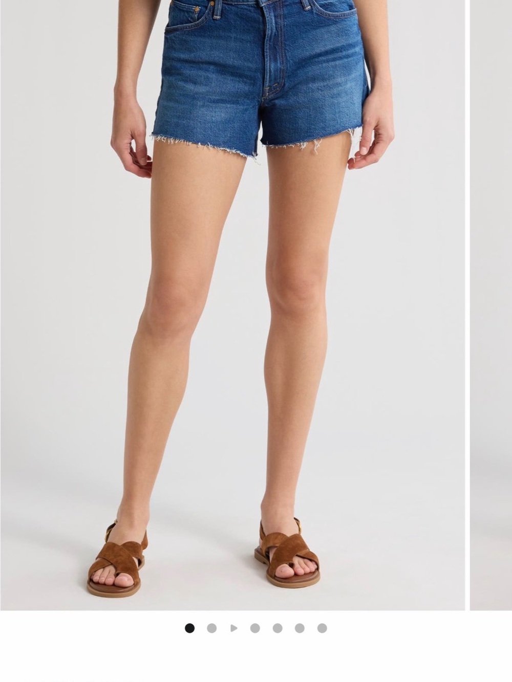 MOTHER The Dodger Frayed Denim Cutoff Shorts- Bunny Hop